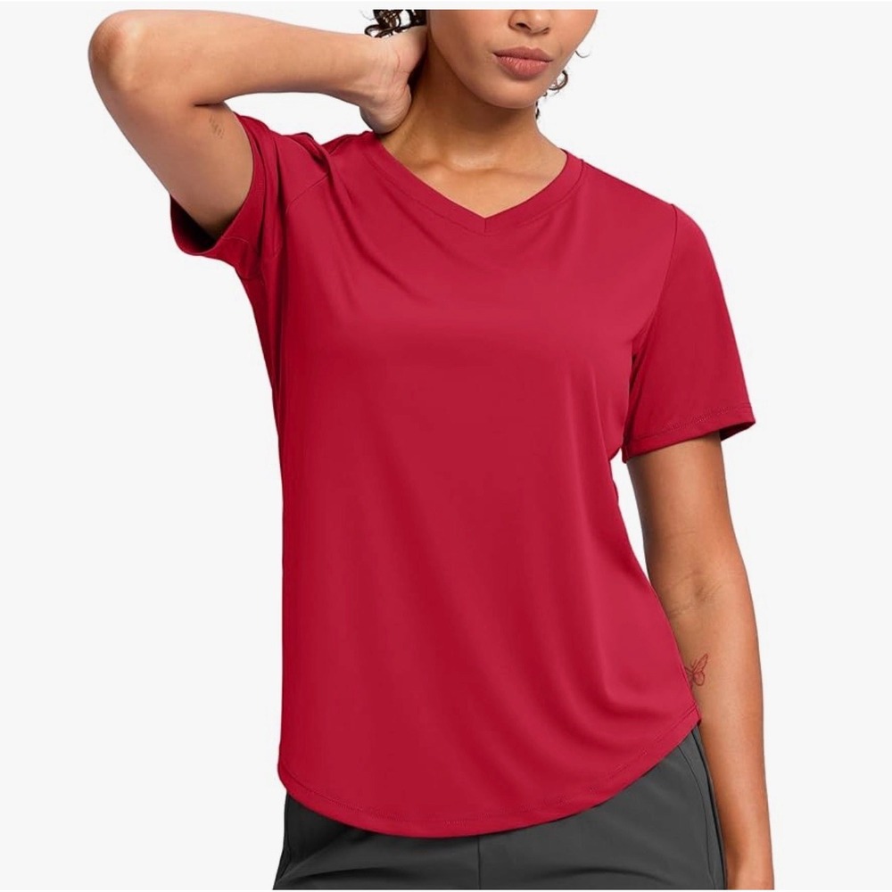 G Gradual  NWT Workout  Short Sleeve
Moisture Wicking Dry Fit  Shirt Red Sz L